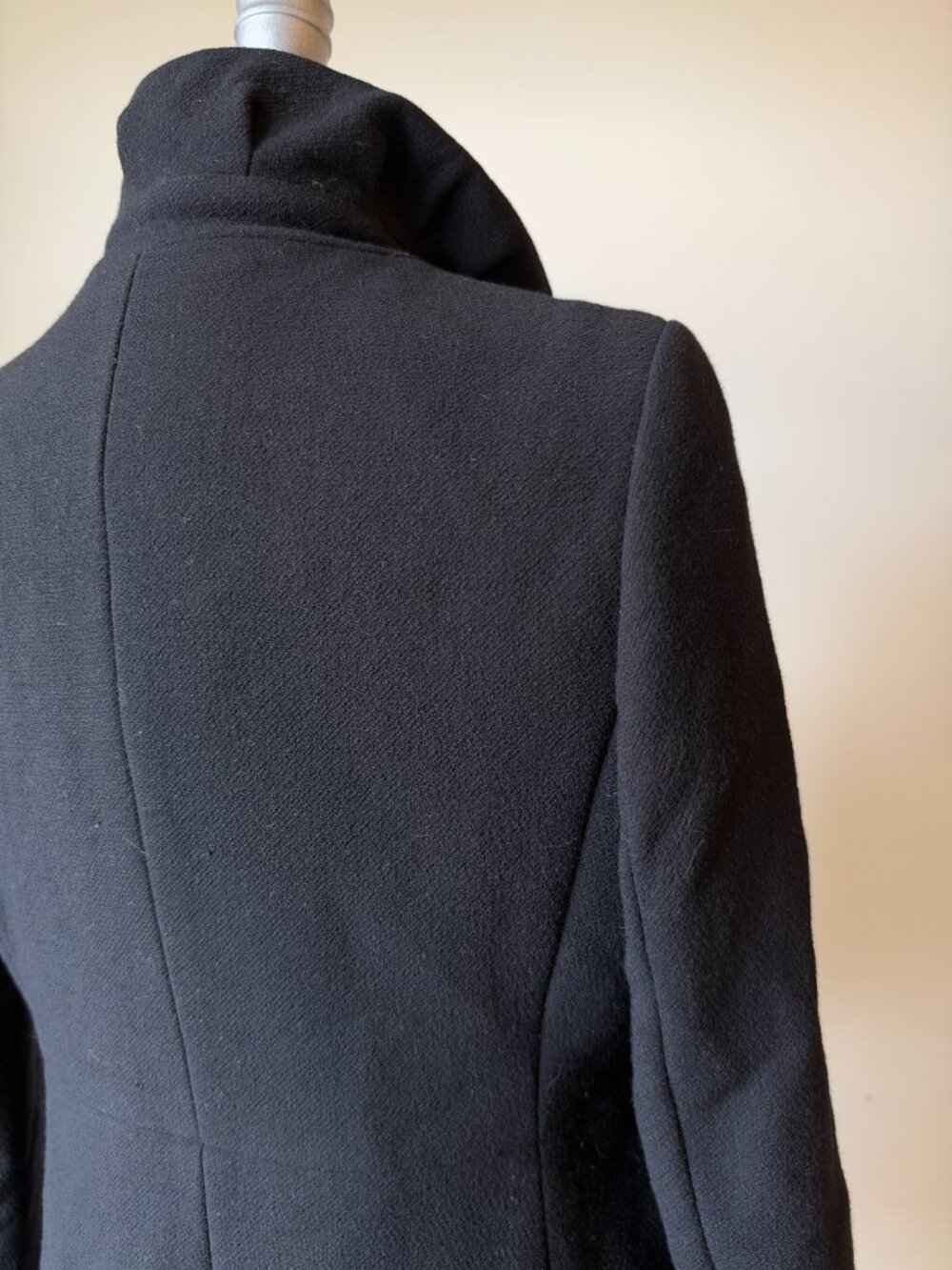 Vintage J.Crew Wool Peacoat Size 2 | Black Winter Coat - Picture 5 of 6